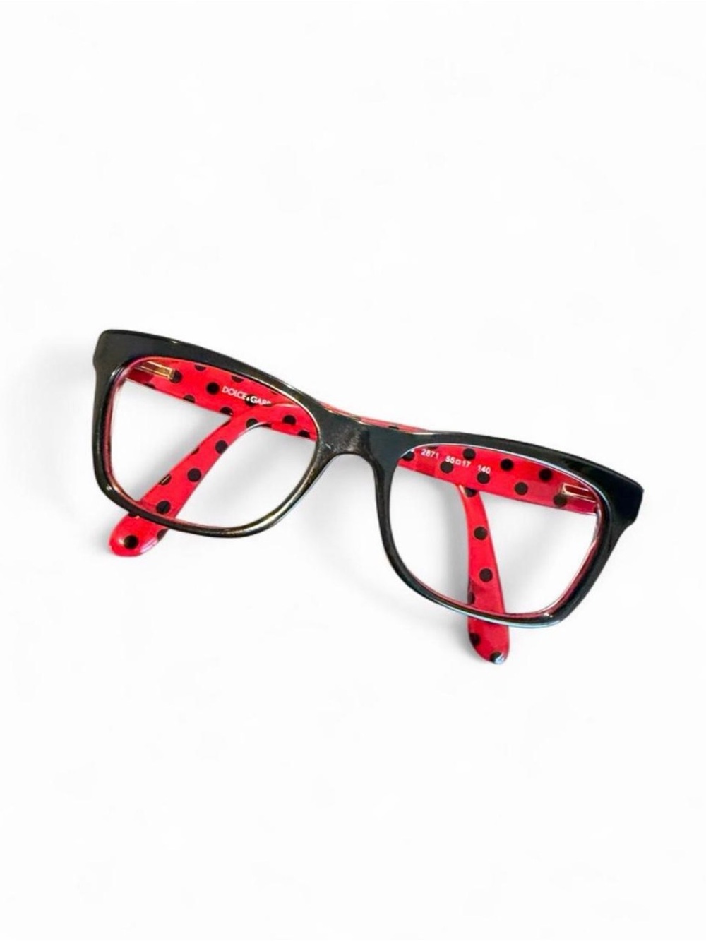 Dolce & Gabbana Black Frame Red Polka Dot Frames